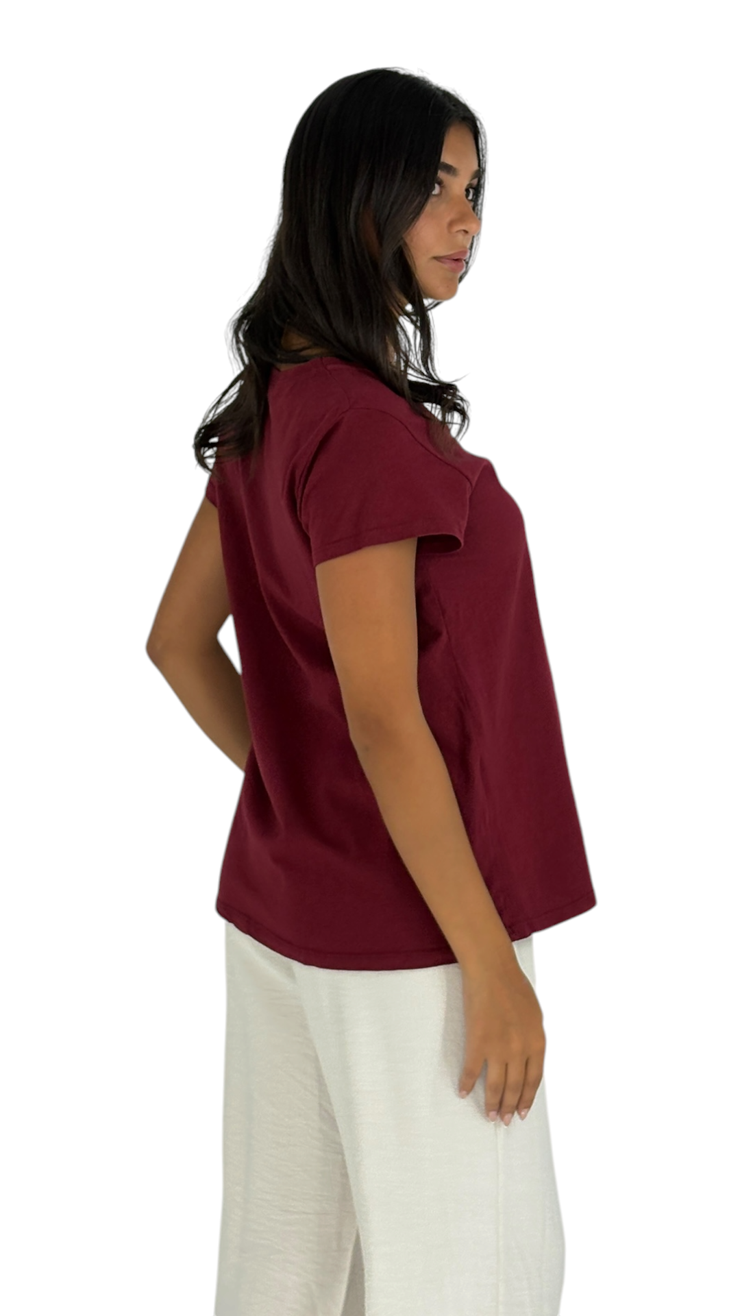 Rania Burgundy T-Shirt