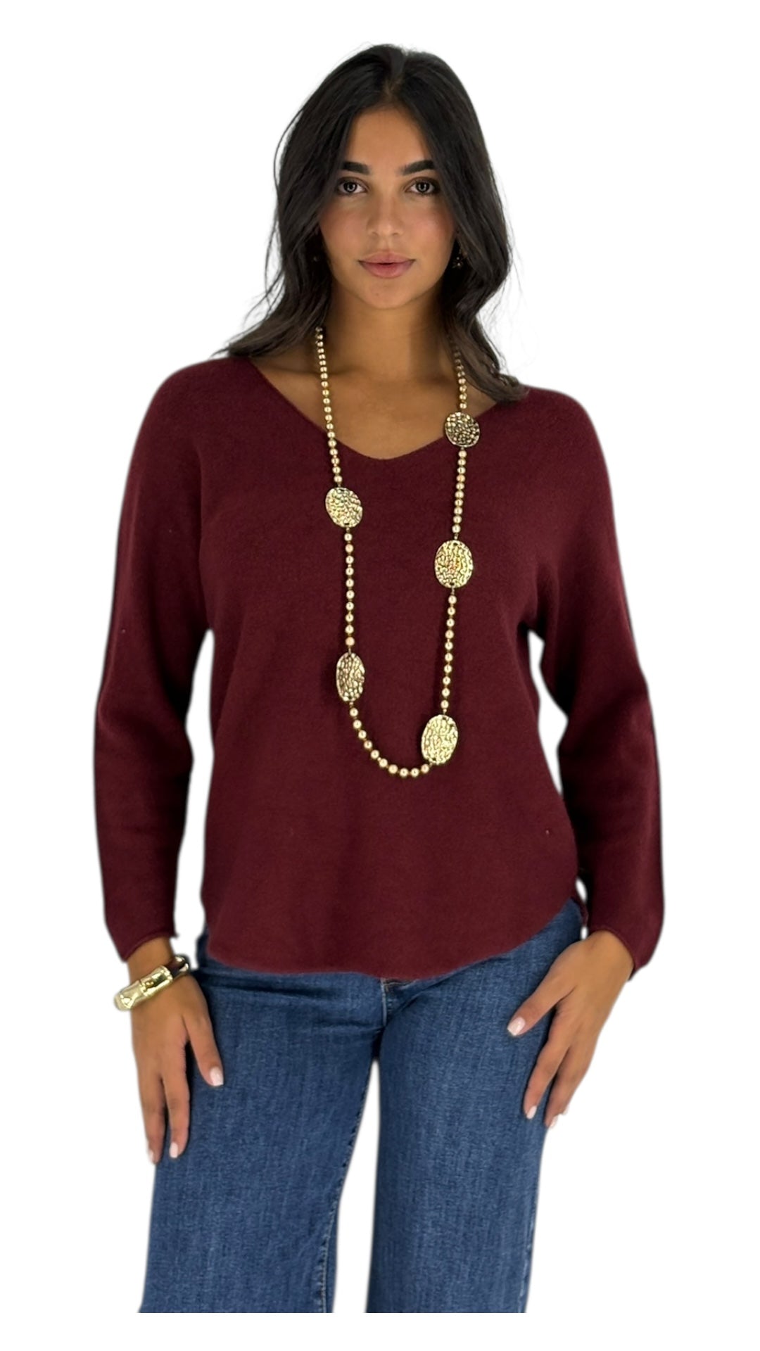Carmen Burgundy Top