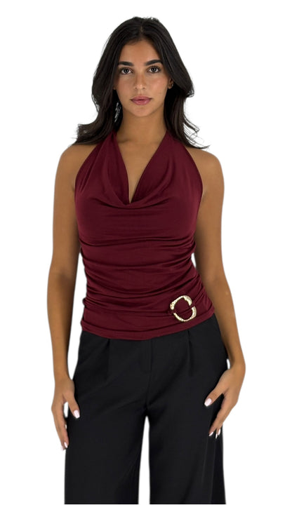 Handa Burgundy Top