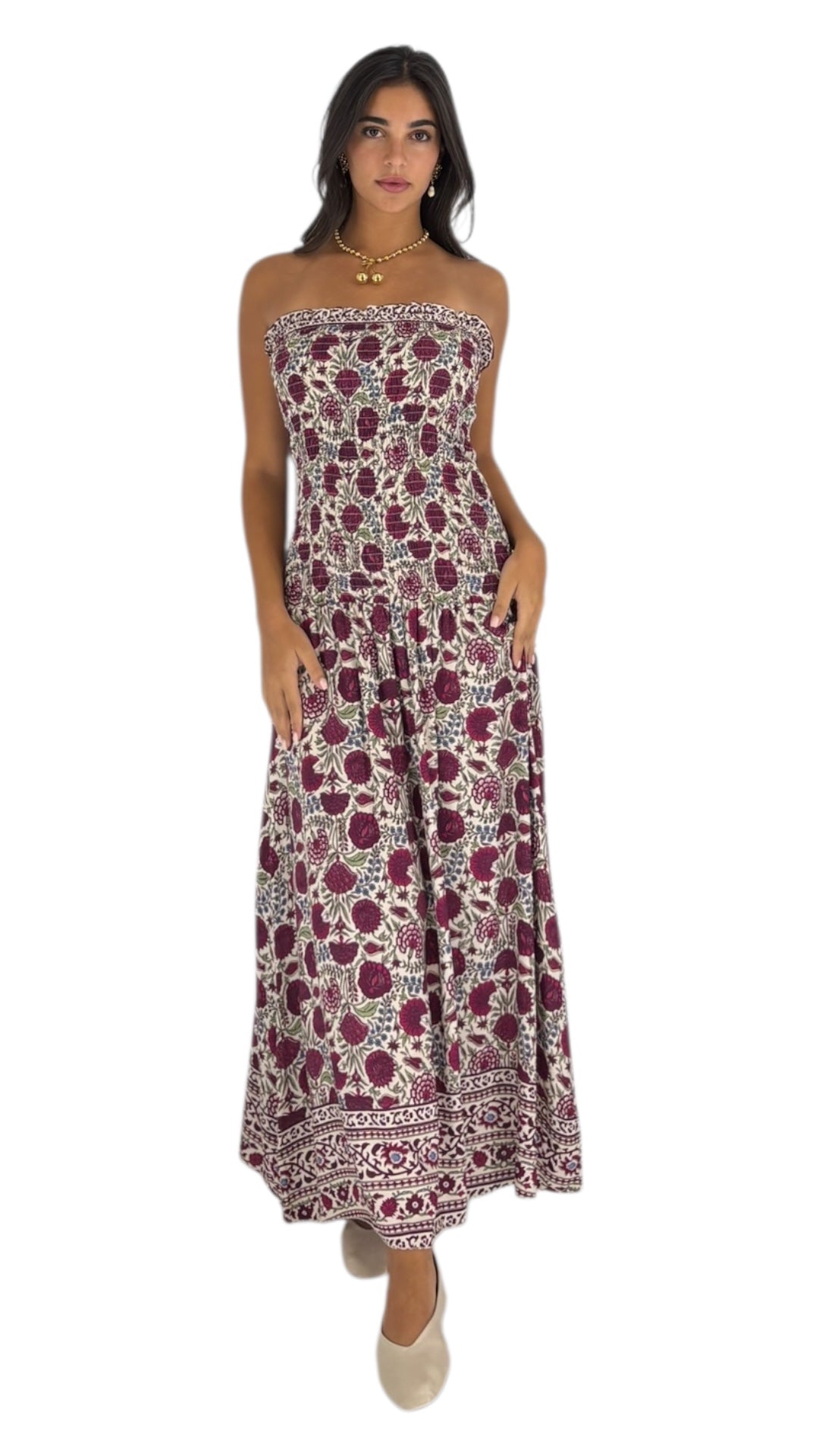 Oskar Burgundy Dress