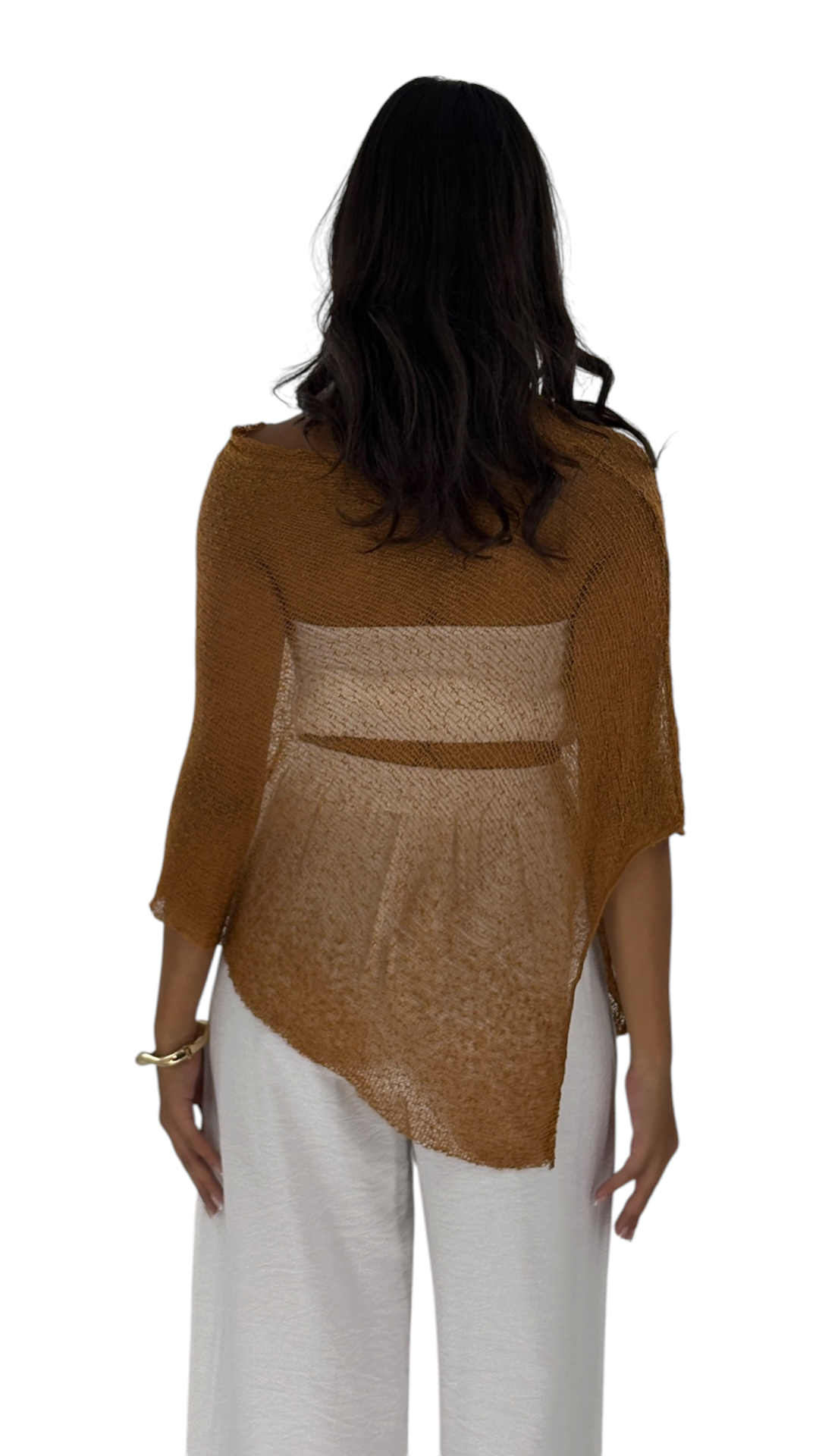 Laila Terracotta Poncho