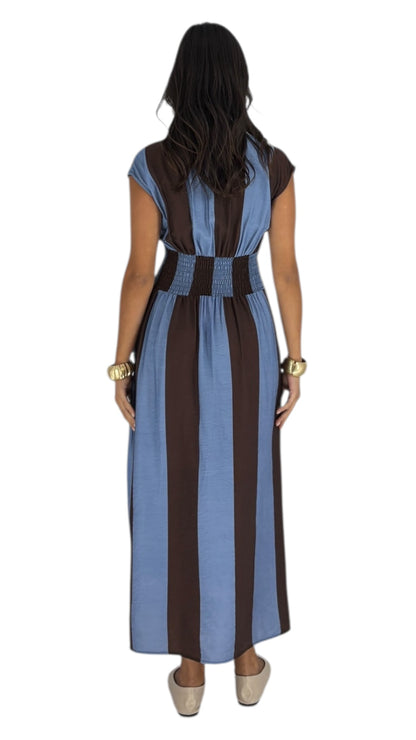 Jade Blue/Brown Dress
