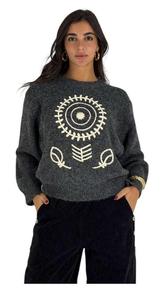 Tauri Charcoal Sweater