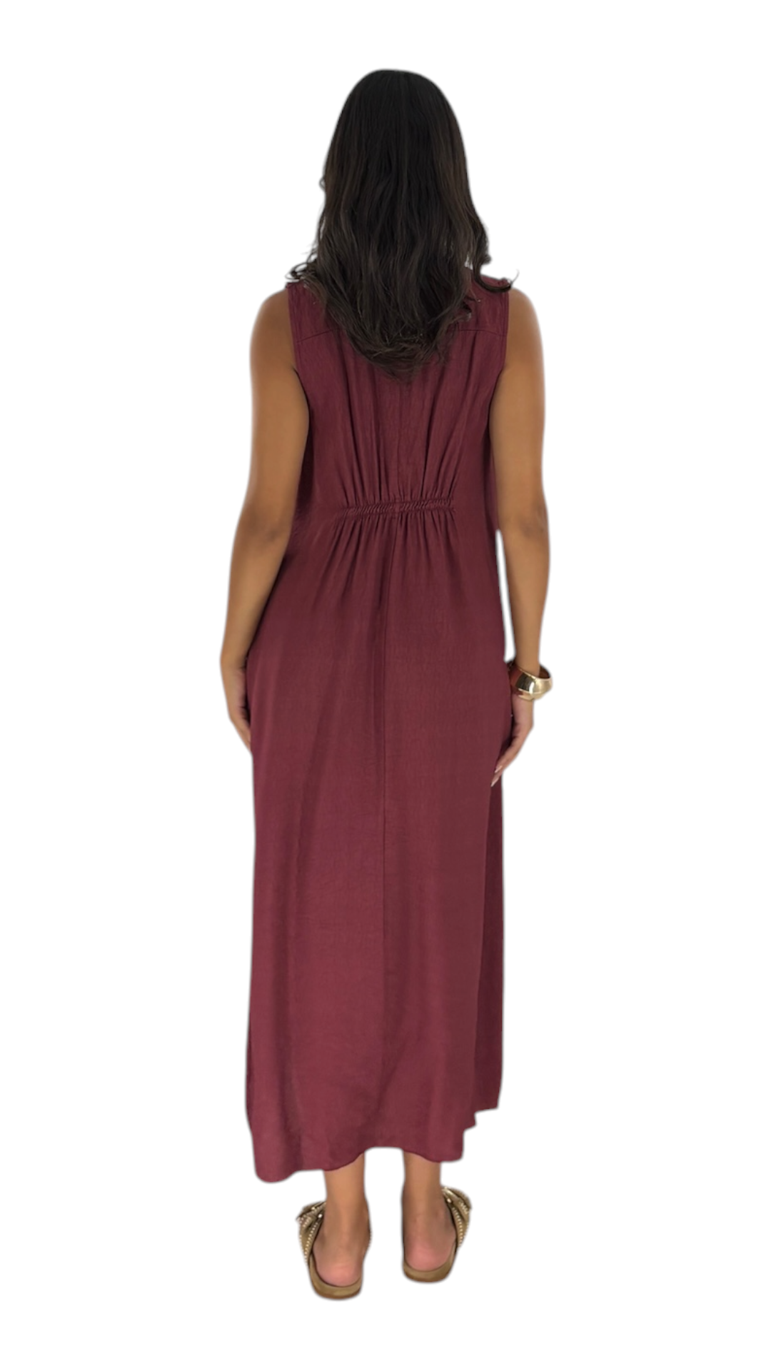 Lune Maroon Dress