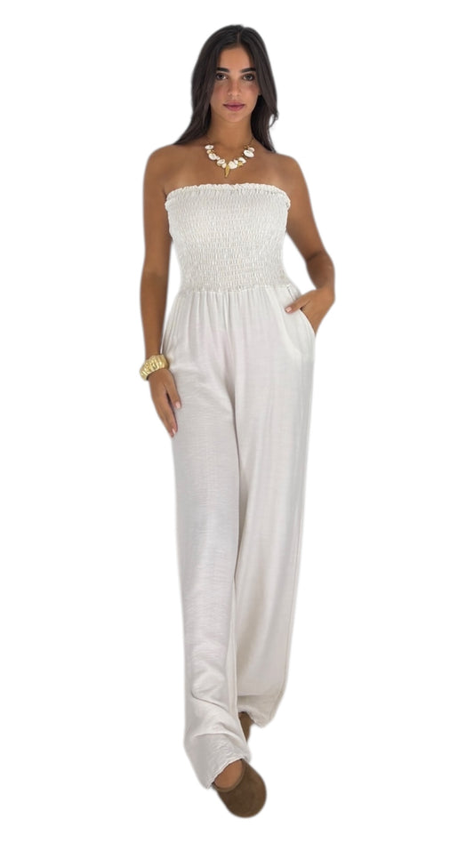 Elea Cream Jumpsuit