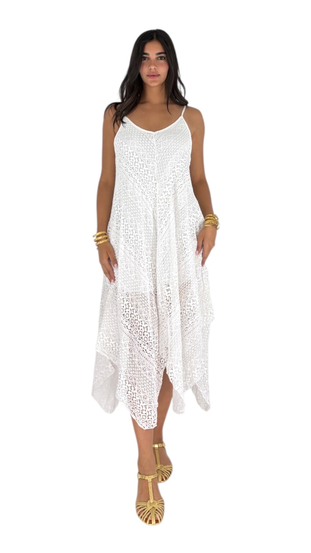 Rene White Dress