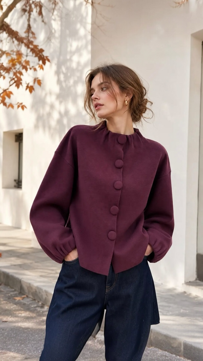 Merna high-neck cardigan