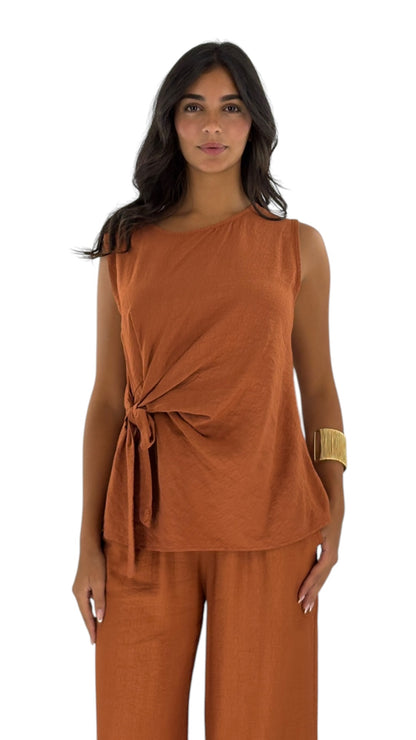 Eleni Terracotta Top