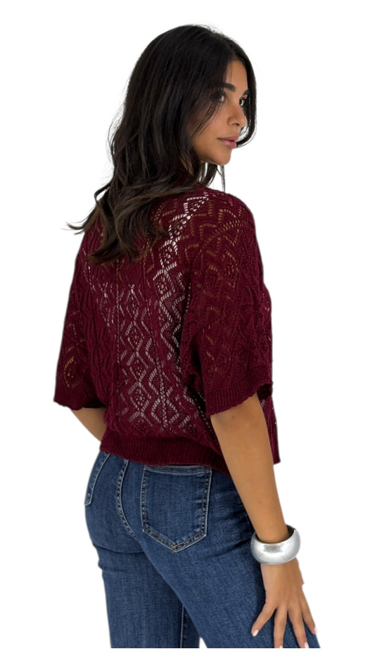 Mais Burgundy Cardigan