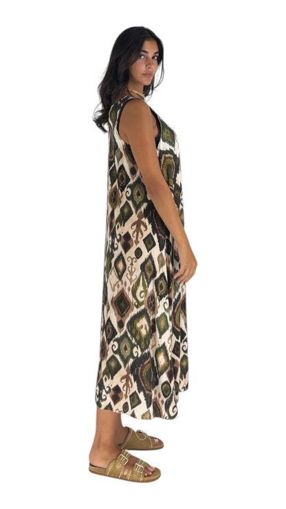 Areej Olive Dress