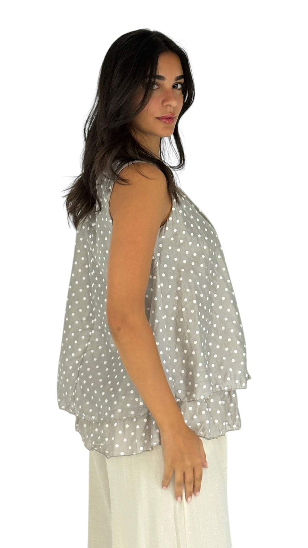 Sima Taupe Top