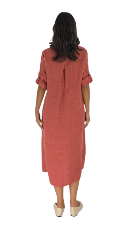 Zain Salmon Dress
