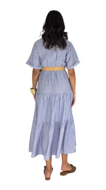 Cerise Navy/White Dress
