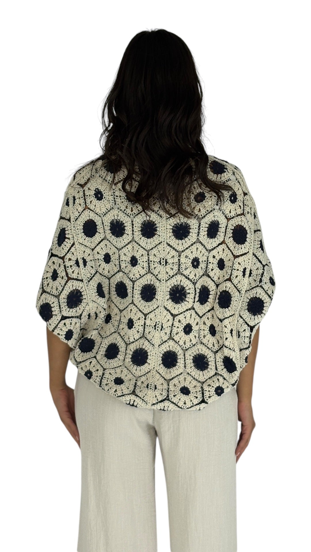 Cania Cream/Navy Cardigan