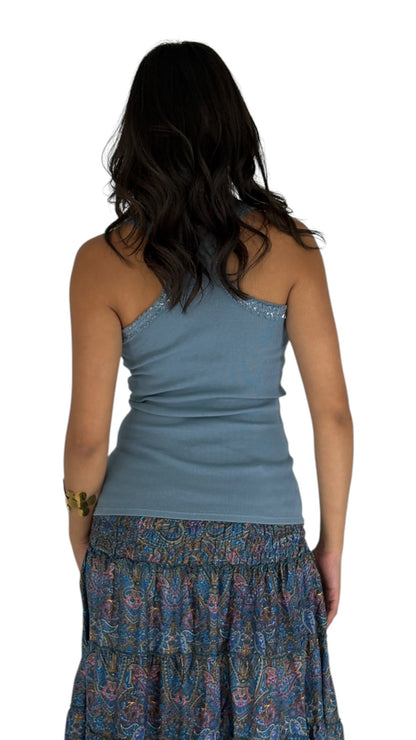 Arti Blue Racer Back Top