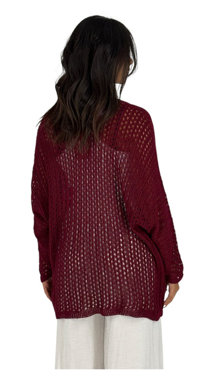 Zane Maroon Cardigan