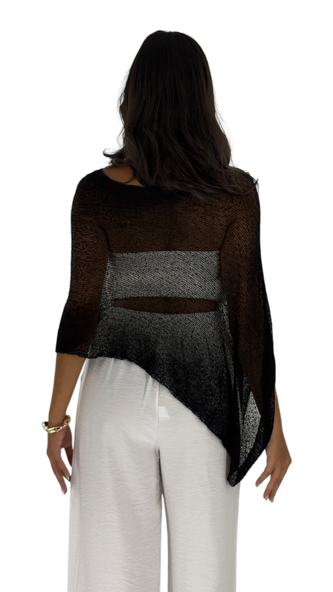 Laila Black Poncho