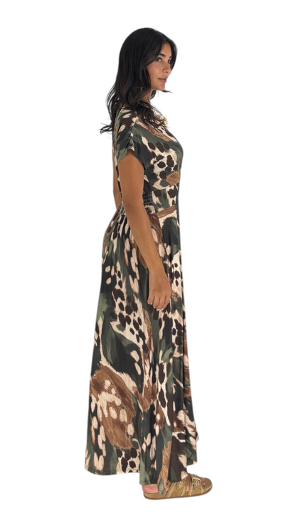 Reem Olive Dress