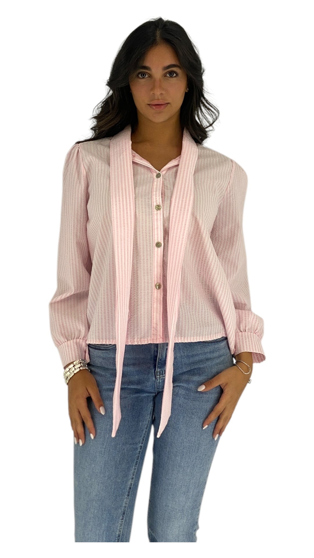 Fawn Pink/White Shirt