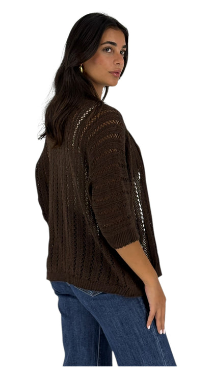 Najwa Brown Cardigan