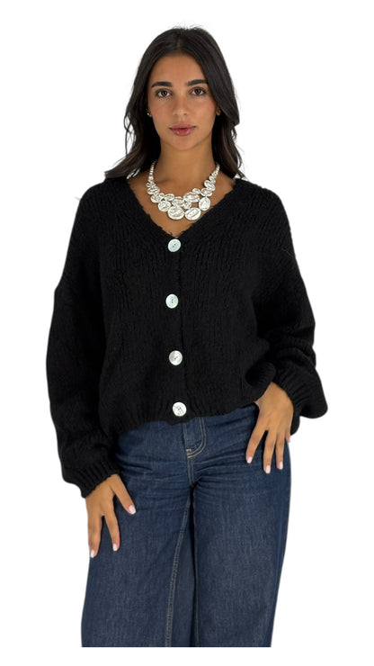 Elio Black Cardigan