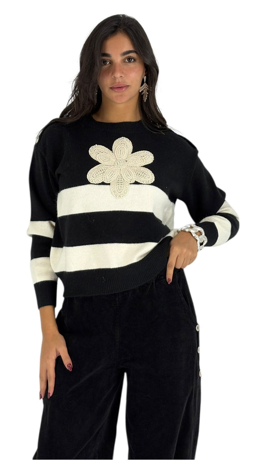 Floria Black Sweater
