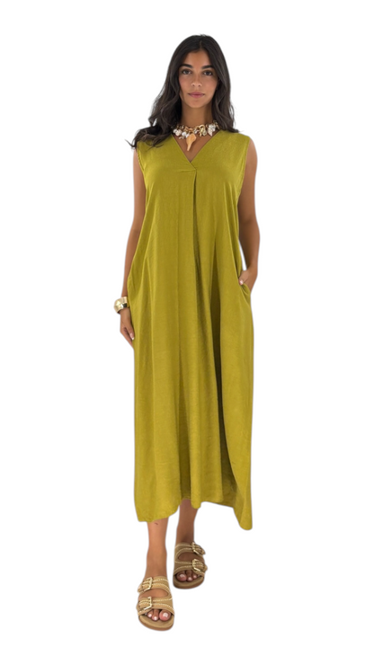 Lune Chartreuse Dress