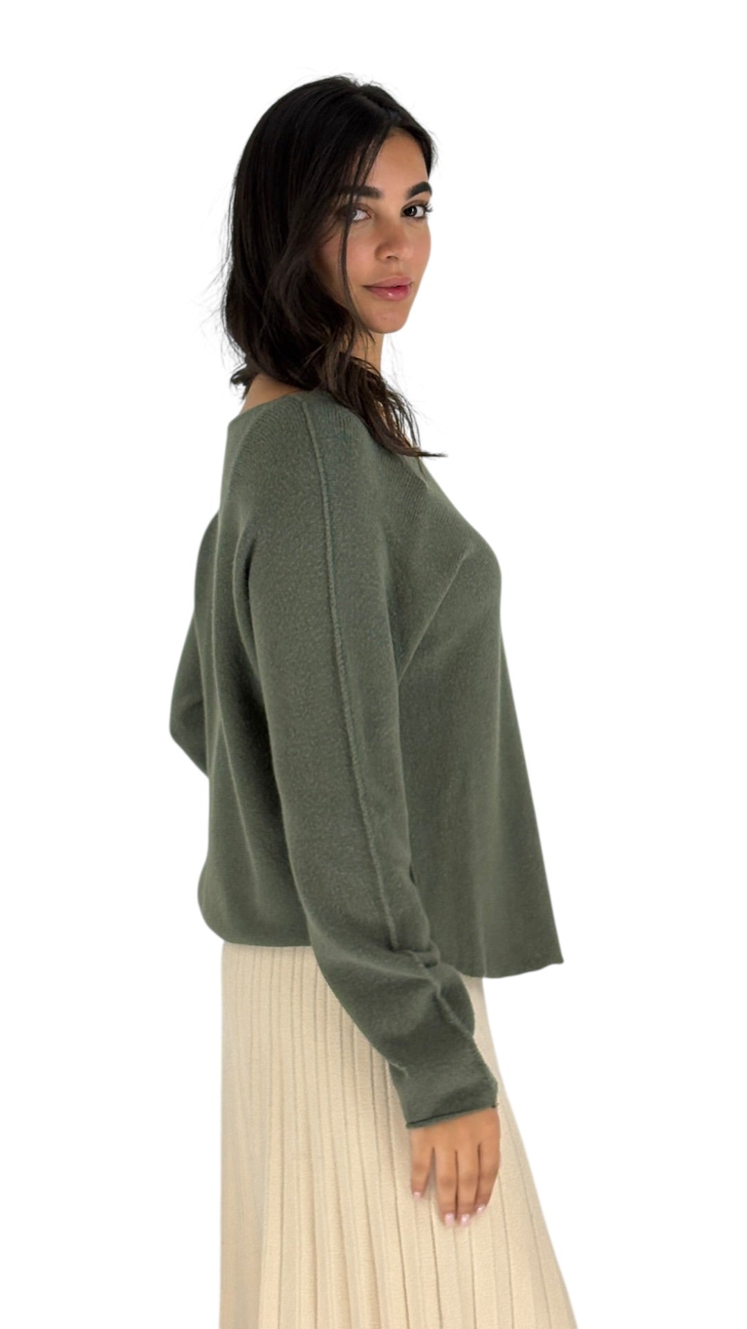 Carmen Olive Sweater