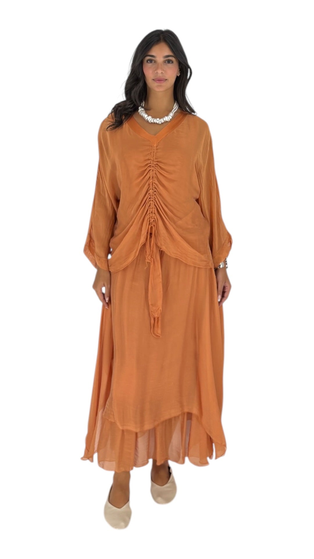 Mena Terracotta Skirt