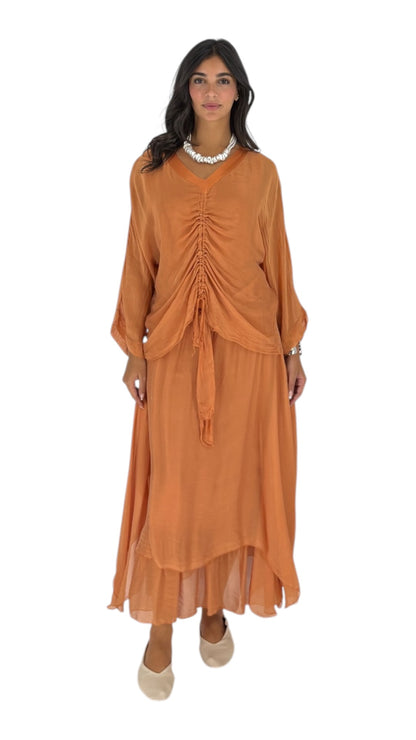 Mena Terracotta Skirt