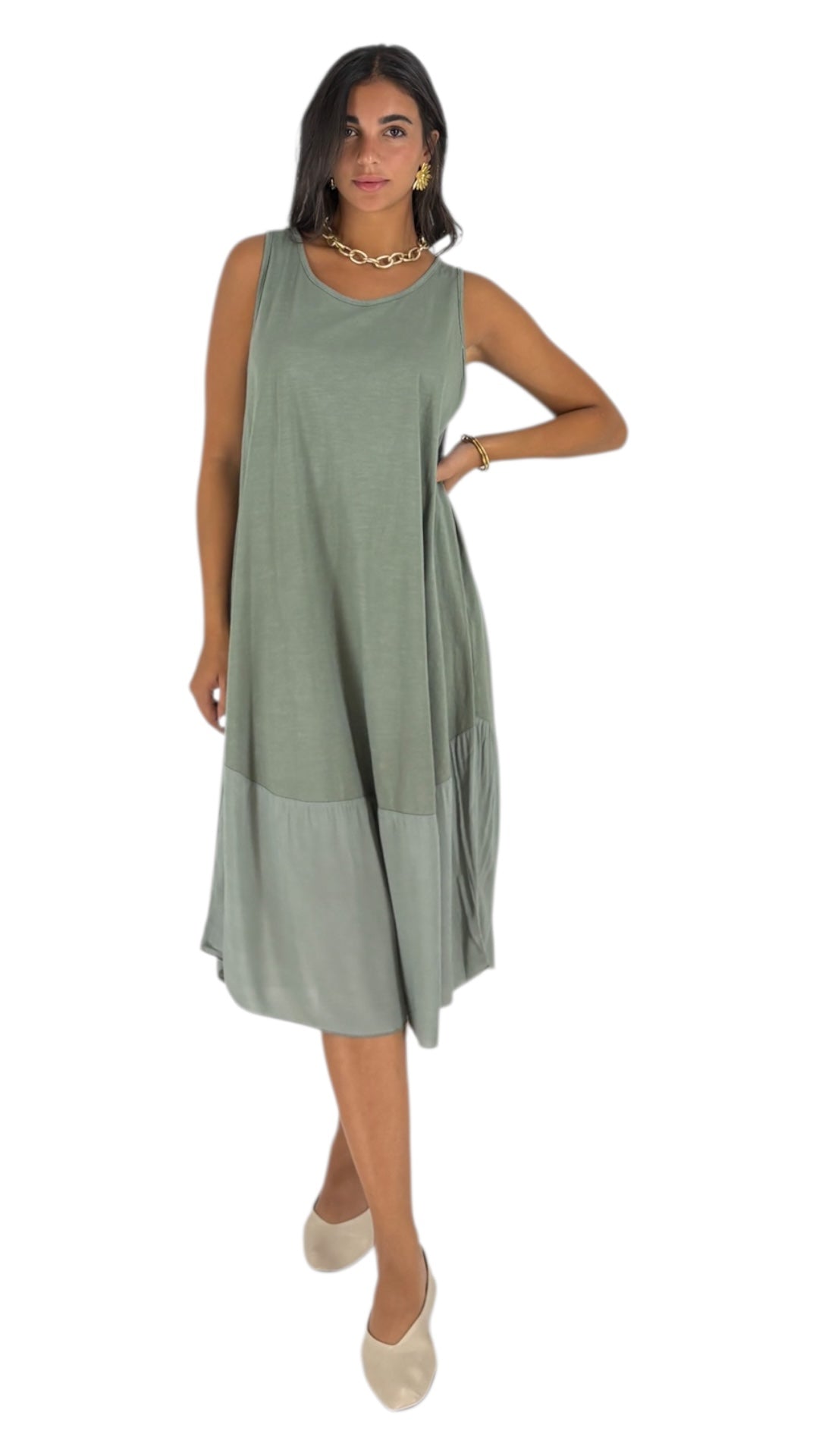 Cain Kaki Dress