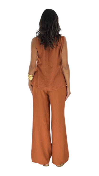 Eleni Terracotta Pants