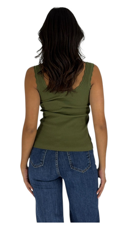 Amnda Olive Green Top