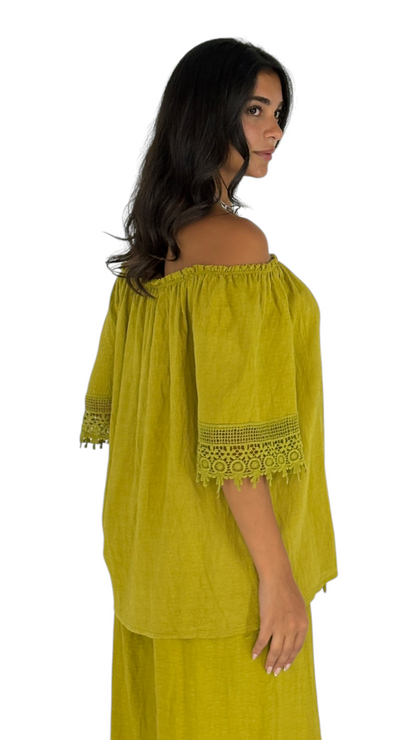 Liz Chartreuse Top