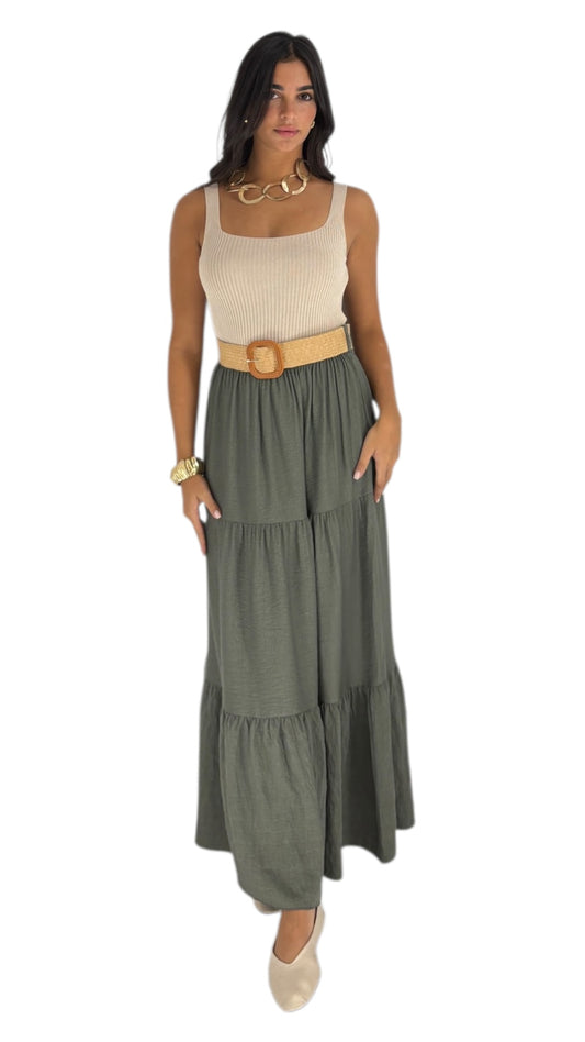Quinn Kaki Skirt