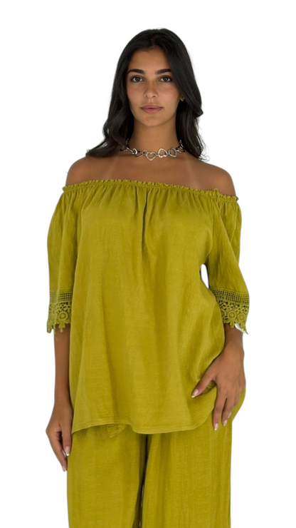 Liz Chartreuse Top