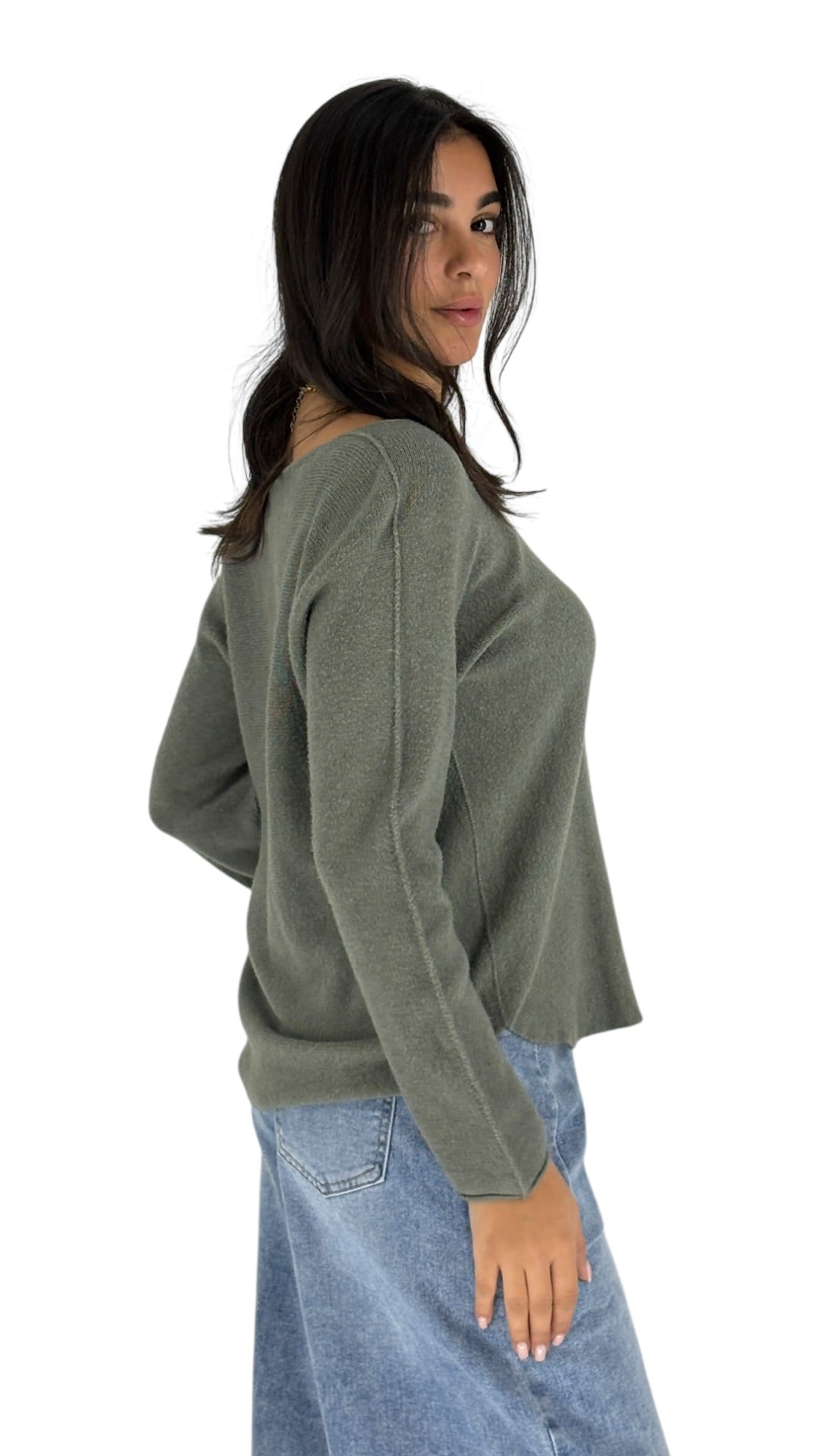 Carmen Kaki Sweater