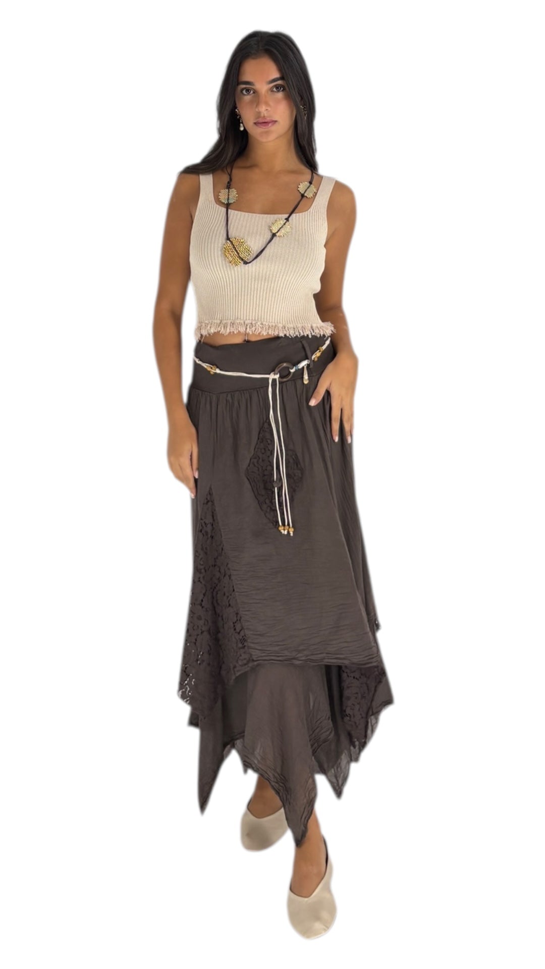 Angelo Brown Skirt