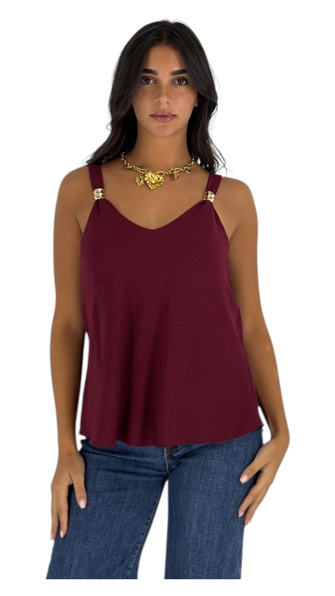 Bana Maroon Top