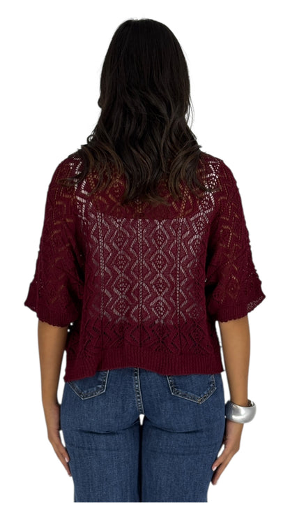 Mais Burgundy Cardigan