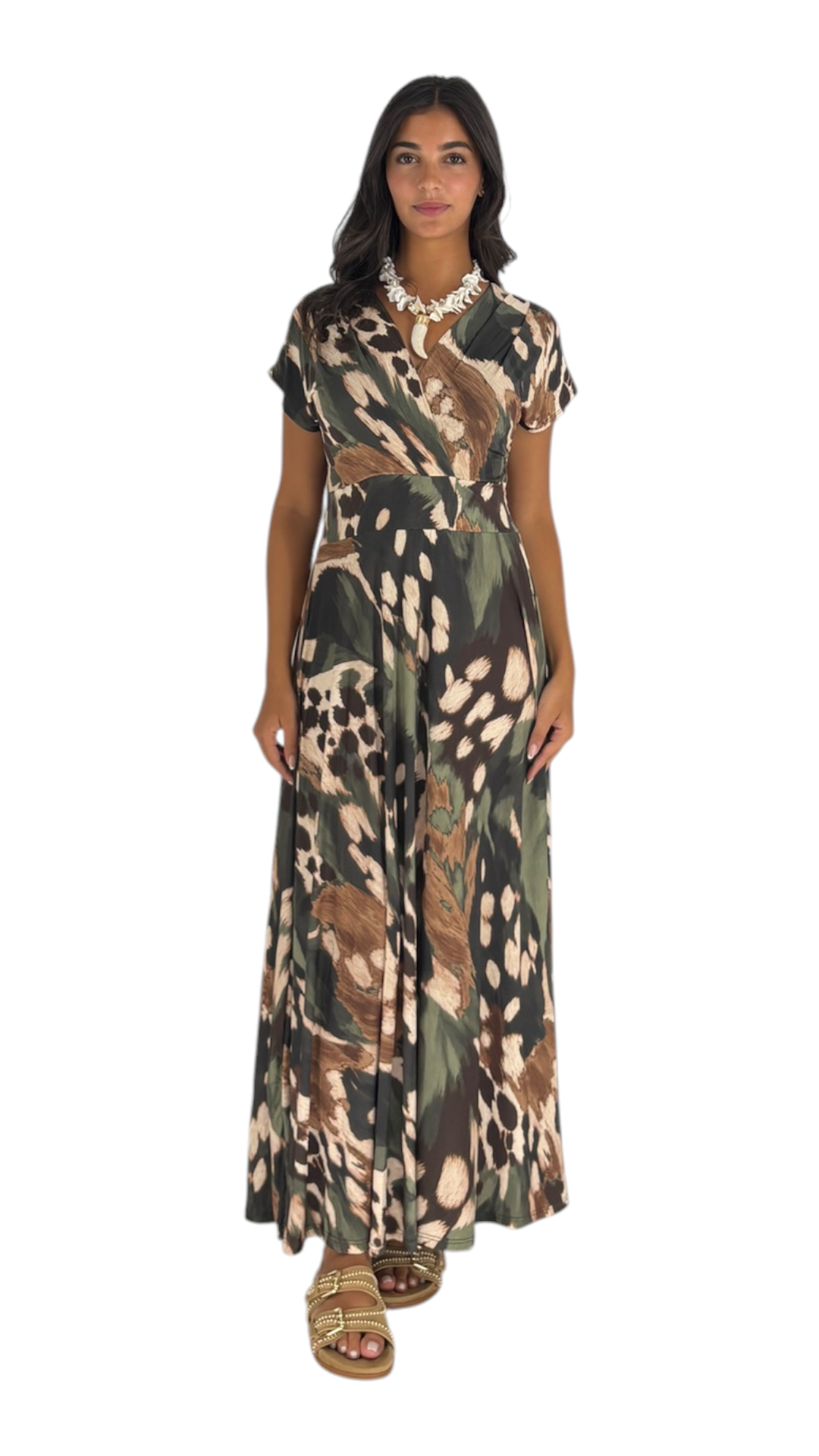 Reem Olive Dress
