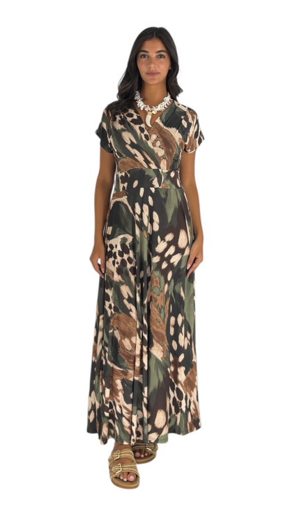 Reem Olive Dress