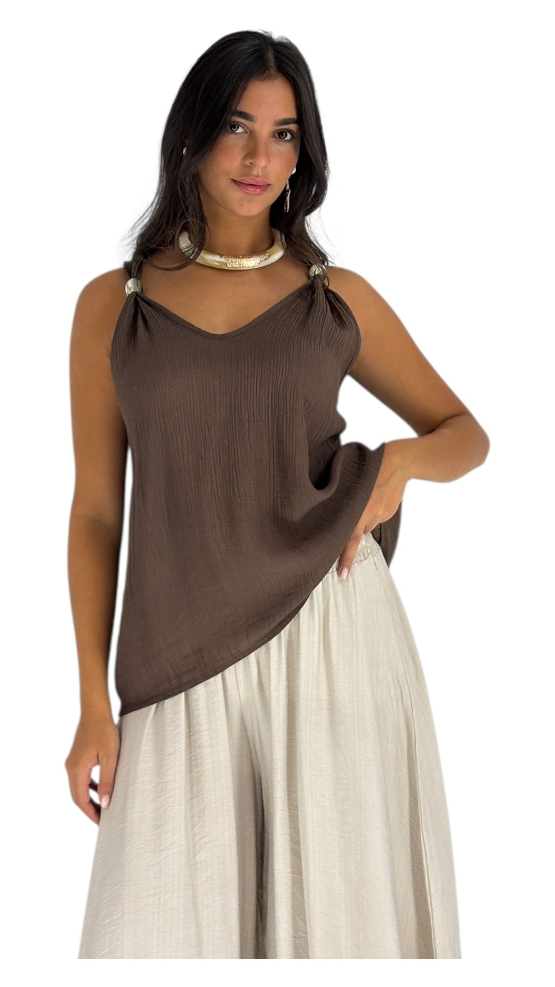 Aroura Brown Top