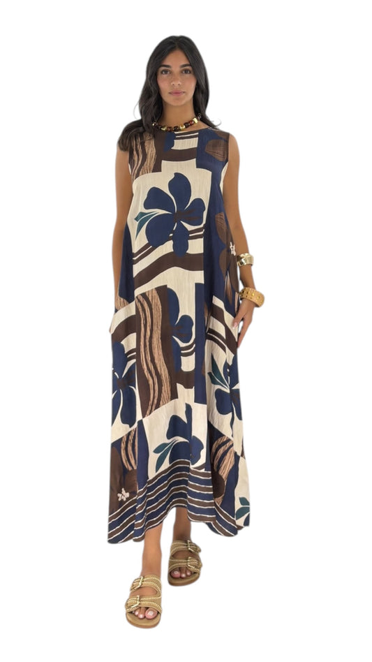 Fiona Navy Dress