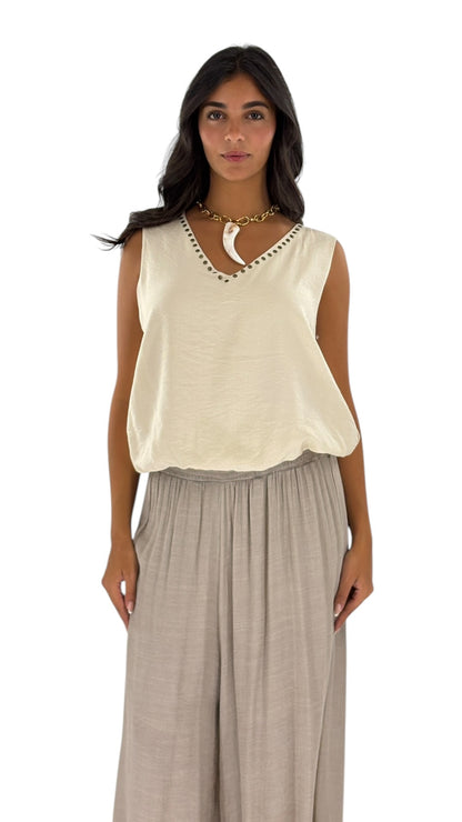 Merna Beige Top