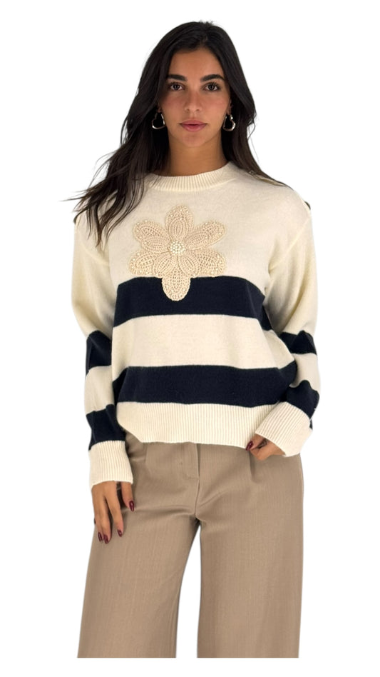 Floria Navy Sweater