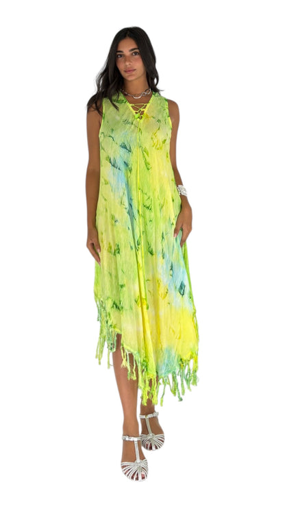 Rendar Lime/ Teal Dress
