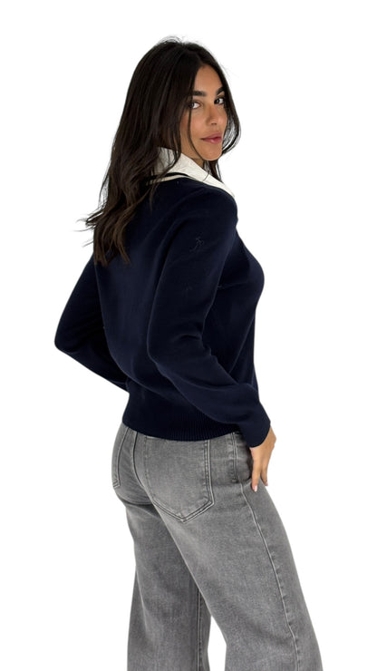 Skyly Navy Sweater