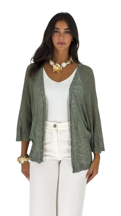 Albina Kaki Cardigan