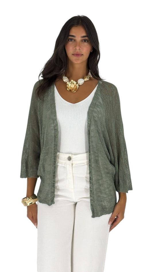 Albina Kaki Cardigan